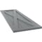 Ekena Millwork True Fit PVC Single X-Board Farmhouse Fixed Mount Shutters, Ocean Swell, 12W x 80H, PR TFP001FH12X080CH - alternate 12